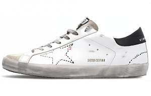 Golden Goose Super Star Low Top Stylish Skateboarding Shoes Men's Black White