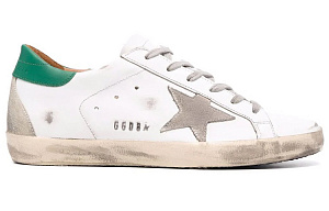 Golden Goose Super-Star White Green Grey Suede Patch 1 2908546