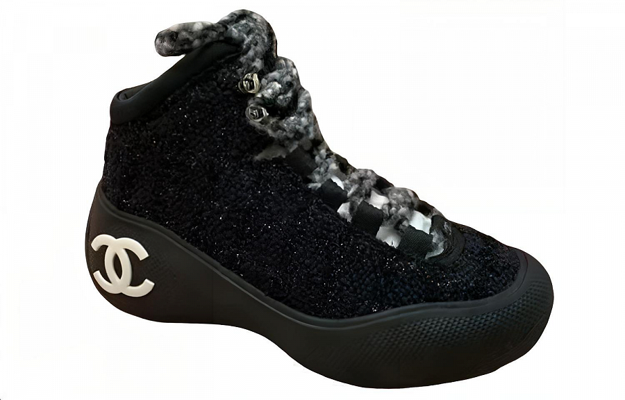 CHANEL 22N Skiing Capsules Cushioning, Wear Resistant High Top Casual Shoes Women's Black купить в интернет-магазине Yoocart с быстрой доставкой по России.