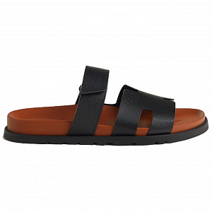 HERMES Chypre Slide Slippers Men's Black 1 2910057