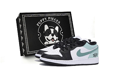 Jordan Air Jordan 1 Vintage Basketball Shoes Men Low Top Black Tiffany