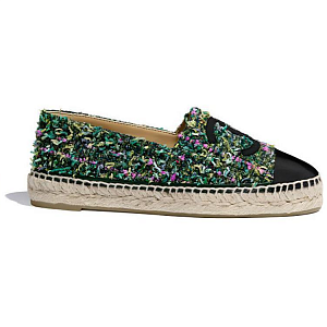 CHANEL Casual Single Shoes Women's Green Pink 1 2910317