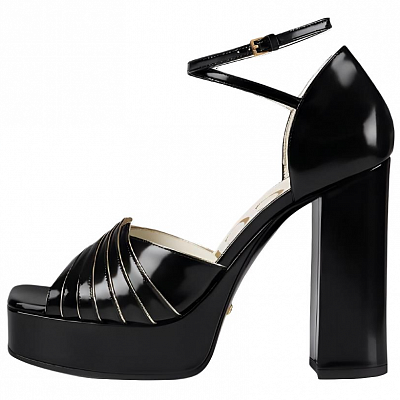 GUCCI Strap Sandals Women's Black