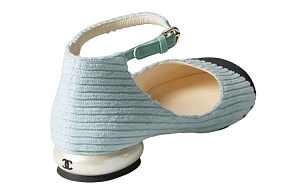 CHANEL Casual Single Shoes Women's Light Blue 1 2910650