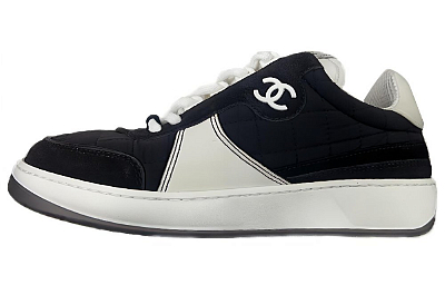 CHANEL Stylish Skateboarding Shoes Men's Black White