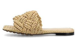 Bottega Veneta Lido Slide Slippers Women's Beige