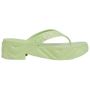 GUCCI Thong Platform Sandal Light Green Women's 1 2911171