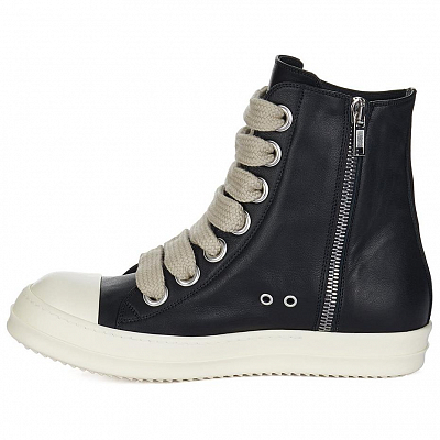 RICK OWENS/RO Jumbo Laces High-Top Skateboard Shoes Men's Black