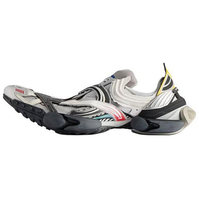Balenciaga Low Top Casual Shoes Men's Silver Black Red