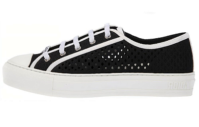 DIOR Walk'n'Dior Platform Shoes Anti Slip Wear Resistant Low Top Canvas Shoes Women's Black