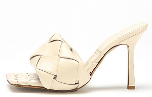 Bottega Veneta Lido Slim Heel High Heels 9cm Women's Light Yellow