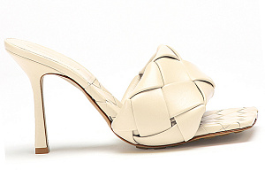 Bottega Veneta Lido Slim Heel High Heels 9cm Women's Light Yellow 1 2912456