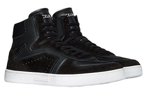 CELINE Mid Top Stylish Skateboarding Shoes Men's Black 1 2912562
