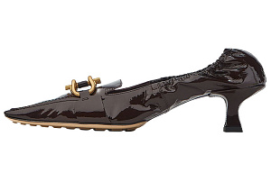 Bottega Veneta Slim Heel Mary Jane Shoes Women's Dark Brown