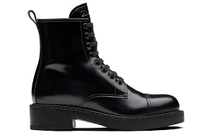 PRADA Short Mid Calf Boots Women's Black 1 2912751