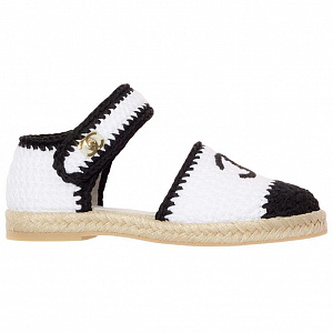 CHANEL Casual Single Shoes Women's Black White 1 2912767