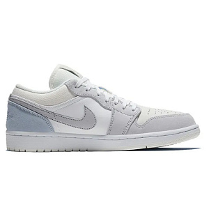 Jordan Air Jordan 1 Anti-Slip Wear-Resistant Low-Top Vintage Basketball Shoes Unisex White Gray 1 2912915