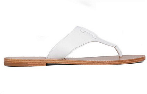 CELINE Triomphe Rubber Sole Flip Flops Women's White 1 2913038