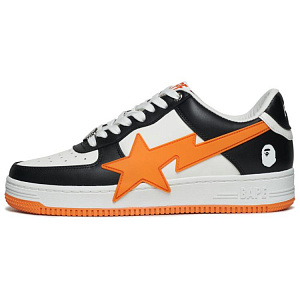 A BATHING APE Low Top Skateboard Shoes Unisex Black Orange