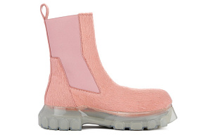 RICK OWENS/RO Strobe Beatle Bozo Short Chelsea Boots Men's Pink 1 2913772
