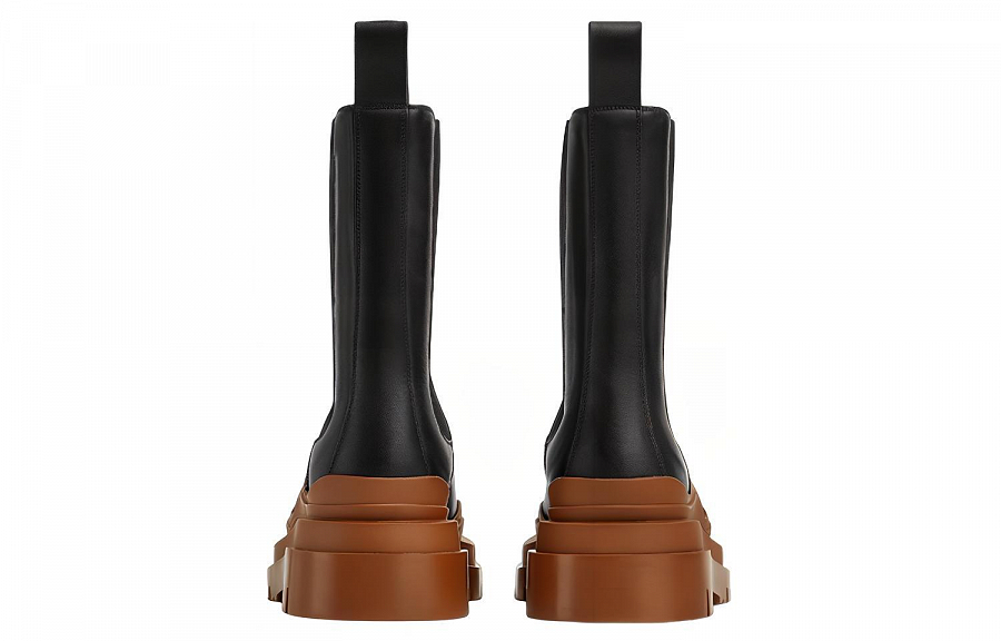 Bottega Veneta Tire Short Chelsea Boots Men's Black