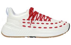 Bottega Veneta Speedster Sports Casual Shoes Women's White Red 1 2913812