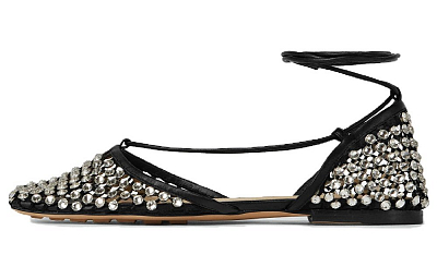 Bottega Veneta Stretch Casual Single Shoes Women's Black
