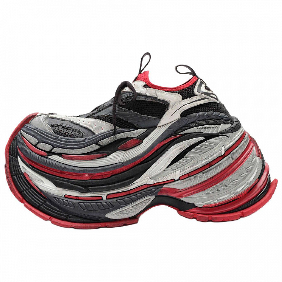 Balenciaga Platform Chunky Sneakers Men's Gray Red купить в интернет-магазине Yoocart с быстрой доставкой по России.