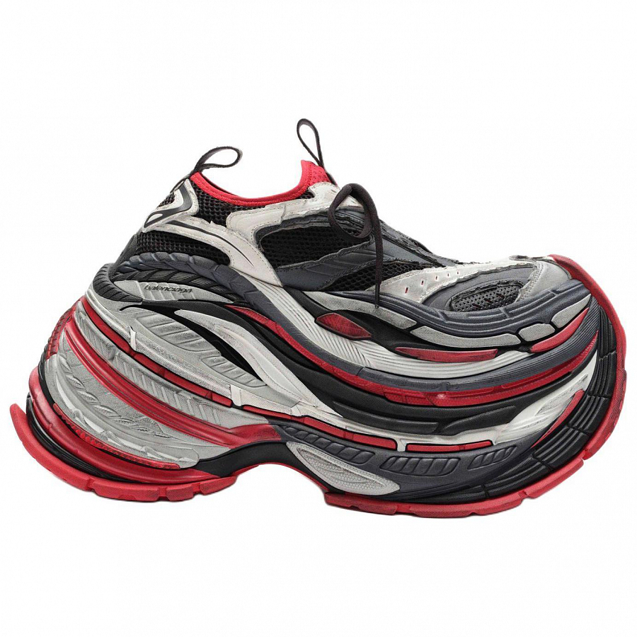 Balenciaga Platform Chunky Sneakers Men's Gray Red купить в интернет-магазине Yoocart с быстрой доставкой по России.