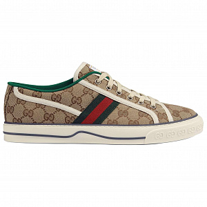 GUCCI Tennis 1977 Low-Top Canvas Shoes Men's Beige 1 2914645