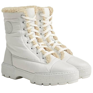HERMES Fresh Ankle Boots 4cm Women's White