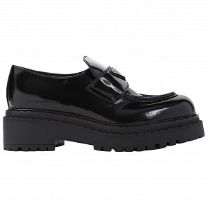 PRADA Chocolate Loafers Women's Black 1 2914804