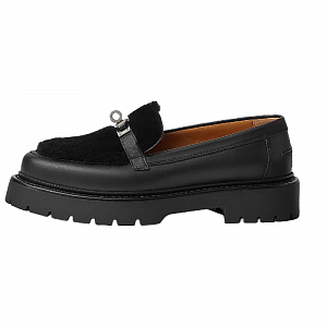 HERMES Loafers Women's Black