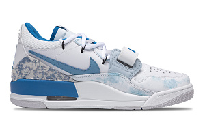 Jordan Legacy 312 Cushioned Slip-Resistant Water-Resistant Low-Top Vintage Basketball Shoes Men's White Blue 1 2914911