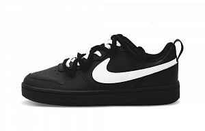 Nike Court Borough 2 Non slip Lightweight Low Top Skateboard Shoes Women's Black White