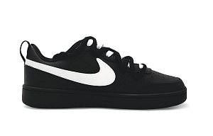 Nike Court Borough 2 Non slip Lightweight Low Top Skateboard Shoes Women's Black White 1 2916040