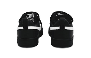 Nike Court Borough 2 Non slip Lightweight Low Top Skateboard Shoes Women's Black White 3 2916042