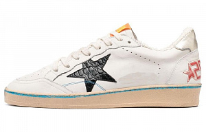Golden Goose Low Top Skateboard Shoes Men's White Black Vintage Version