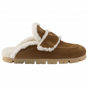 PRADA Closed Toe Slippers Women's Brown 1 2916330