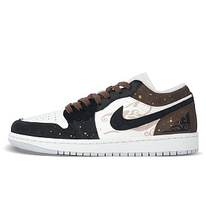 Jordan Air Jordan 1 Anti Slip Wear Resistant Low Top Skateboard Shoes Unisex Black Brown 1 2916364