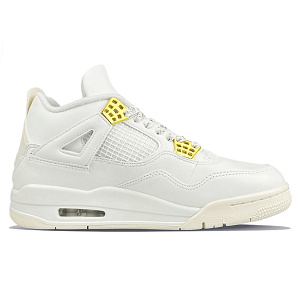 Jordan Air Jordan 4 Abrasion Resistant Mid Top Vintage Basketball Shoes Women's White Pink 1 2916383