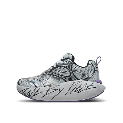 VESSEL Shock Absorbers Low Top Running Shoes Unisex Purple Gray