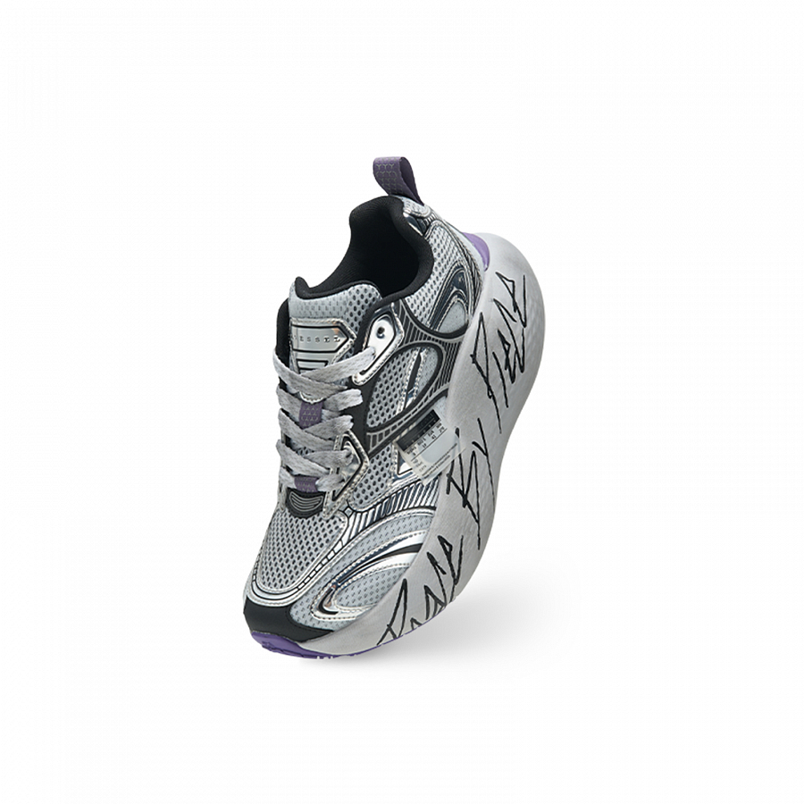 VESSEL Shock Absorbers Low Top Running Shoes Unisex Purple Gray