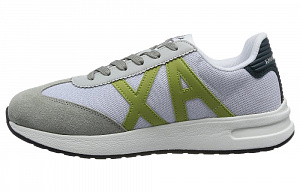 EMPORIO ARMANI Abrasion Resistant Low Top Casual Shoes Men's Gray Green