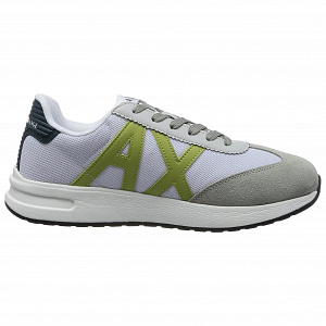 EMPORIO ARMANI Abrasion Resistant Low Top Casual Shoes Men's Gray Green 1 2916952
