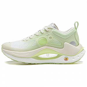 LiNing Shadow CRC Cushioning, Wear Resistant Low Top Casual Running Shoes Women's White Green
