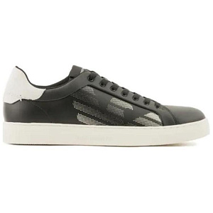 EMPORIO ARMANI Logo-Perforated Lace-Up Trainers 1 2917084