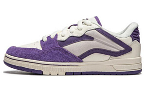 LiNing Anti-Slip Wear-Resistant Low-Top Skateboard Shoes Women's Beige Purple