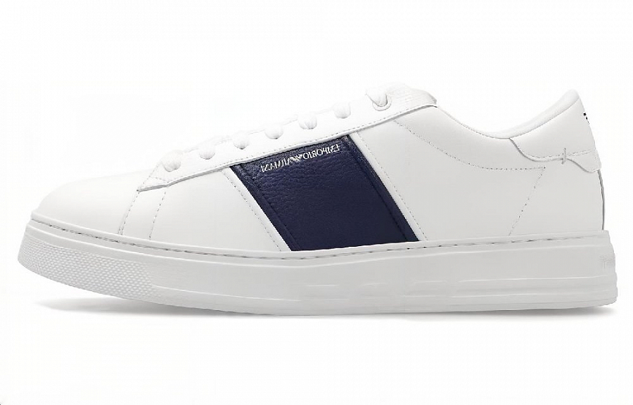 EMPORIO ARMANI Logo-print Leather Sneakers