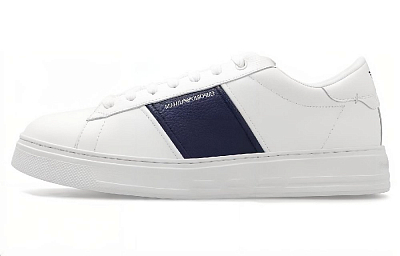 EMPORIO ARMANI Logo-print Leather Sneakers